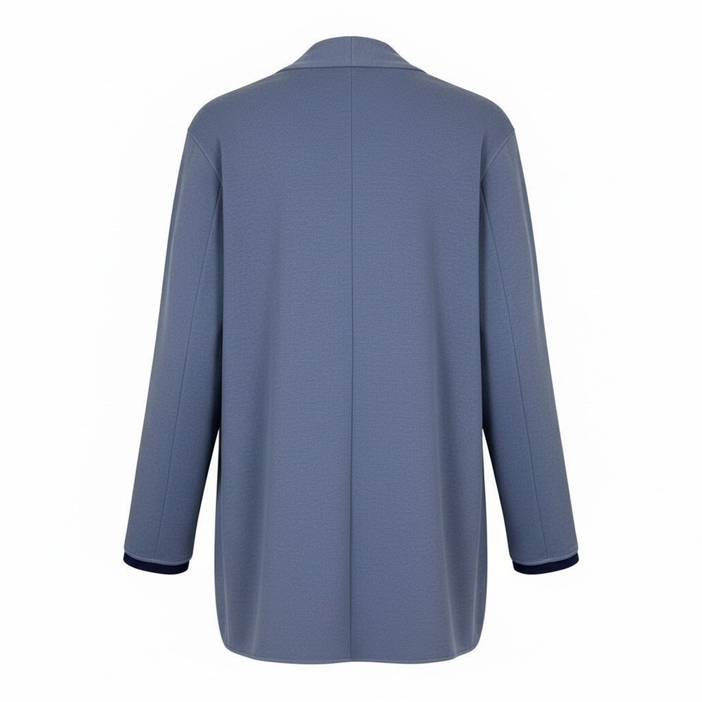 Deane & White Woman Blue Cardigan Sweater 1X Wool Blend Layering Comfort Career - Picture 2 of 7